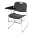 National Public Seating 8502 Ultra-Compact Plastic Stack Chair, Gunmetal - NPS-8502