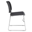 National Public Seating 8502 Ultra-Compact Tablet-Arm Plastic Stack Chair, Gunmetal - NPS-8502+TA85