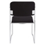 National Public Seating 8660 Fabric Padded Signature Stack Chair, Ebony Black - NPS-8660
