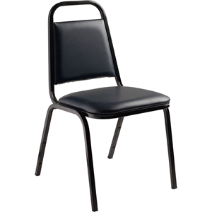 National Public Seating 9104-B Vinyl Upholstered Stack Chair, Midnight Blue 9100 series, vinyl upholstered padded stacking chair