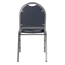 National Public Seating 9204-SV Premium Vinyl Stack Chair, Midnight Blue/Silvervein - NPS-9204-SV