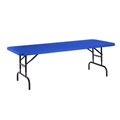 National Public Seating BTA-3072-04 30"x72" Height Adjustable Rectangular Folding Table, Blue