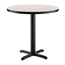 National Public Seating Cafe Table with X Base, 48" Round with HPL Top, 30" High (Particleboard Core/T-Mold) - NPS-CT14848XDPBTM