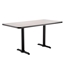 National Public Seating Cafe Table with T Base, 30"x60" Rectangle with HPL Top, 30" High (Particleboard Core/T-Mold) - NPS-CT23060TDPBTM