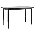 National Public Seating 24"x54" Heavy-Duty Adjustable Height Steel Table, HPL Top