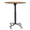 National Public Seating Premium Plus Café Table, 24" Round with HPL Top, Particleboard Core