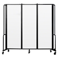National Public Seating Portable Room Divider, 6' Wide, Clear Acrylic