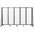 National Public Seating Portable Room Divider, 10' Wide, Clear Acrylic
