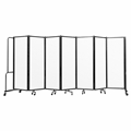 National Public Seating Portable Room Divider, 13.5' Wide, Clear Acrylic