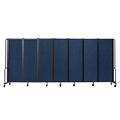 National Public Seating Portable Room Divider, 13.5' Wide, Blue Fabric
