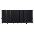 National Public Seating Portable Room Divider, 13.5' Wide, Black Fabric