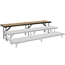 National Public Seating RT24HB Tapered Standing Choral Riser, Hardboard, 24" High - NPS-RT24HB