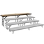 National Public Seating RS32HB 8' Straight Standing Choral Riser, Hardboard, 32" High - NPS-RS32HB