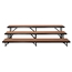 National Public Seating RS3LHB 3-Level 8' Straight Standing Choral Riser, Hardboard - NPS-RS3LHB