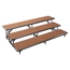 National Public Seating RS3LHB 3-Level 8' Straight Standing Choral Riser, Hardboard - NPS-RS3LHB