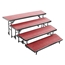 National Public Seating RT4LC 4-Level Tapered Standing Choral Riser, Carpet - NPS-RT4LC