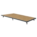 National Public Seating S488HB 4'x8' Portable Stage with Hardboard Surface, 8" Height