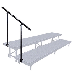 National Public Seating SGR2L Side Guard Rail for 2-Level Standing Choral Risers guardrails, guard rails, siderails, side rails, 2 level, 2 tier