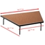 National Public Seating  SP4816HB Seated Riser Stage Pie Tier, Hardboard, 16" Height (48" Deep) - NPS-SP4816HB