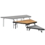 National Public Seating SP3616HB Seated Riser Stage Pie Tier, Hardboard, 16" Tall (36" Deep) - NPS-SP3616HB
