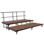 National Public Seating SST362LHB 2-Level Seated Riser Straight Stage Set, Hardboard (36" Deep Tiers) - NPS-SST362LHB