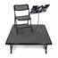 National Public Seating TFXS48481624C TransFix 4'x4' Stage Panel, 16"-24" Height Adjustable, Carpet - NPS-TFXS48481624C
