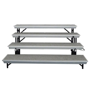 National Public Seating TP72/TPA TransPort 4-Level Straight Standing Choral Riser standing risers, band risers, school risers, straight risers, transport risers, trans port risers, choir stage risers