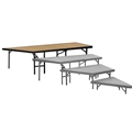 National Public Seating SP3632HB Seated Riser Stage Pie Tier, Hardboard, 32" Height (36" Deep)