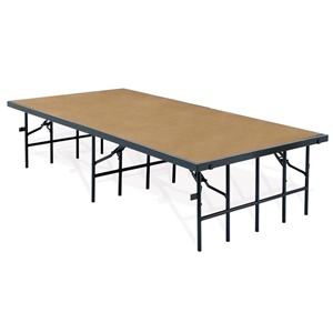 National Public Seating S4824HB 4x8 Portable Stage with Hardboard Surface, 24" Height 48x96, 96x48, 48x96x24, 96x48x24, 4x8, 8x4 folding stage, wood platform, portable stage, national public seating
