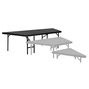 National Public Seating SP3624C Seated Riser Stage Pie Tier, Carpet, 24" Height (36" Deep) choral risers, band risers, school risers, seated risers, angle, wedge, NPS, national public seating