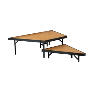 National Public Seating SPST362LHB 2-Level Seated Riser Stage Pie Set, Hardboard (36" Deep Tiers) choral risers, band risers, school risers, seated risers, angle, wedge