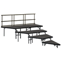 National Public Seating SPST364LC 4-Level Seated Riser Stage Pie Set, Carpet (36" Deep Tiers)