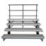 National Public Seating TransPort 4-Level Straight Choral Riser and Guard Rail Bundle - TP72BUN4