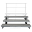 National Public Seating TP72 TransPort 3-Level Straight Choral Riser - NPS-TP72
