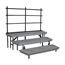 National Public Seating TransPort 3-Level Tapered Choral Riser and Guard Rail Bundle - TPR72BUN3