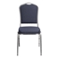 National Public Seating 9354-SV Premium Fabric Stack Chair, Midnight Blue/Silvervein - NPS-9354-SV