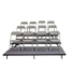 Staging 101 3 Tier Straight Seated Riser System - 24' Long (fits 36 Chairs) - SSS-3SR