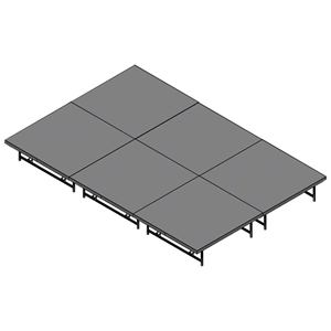 Staging 101 8x12 Portable Stage with Wheels, 24"-32" High (4x4 Units) 4x4 staging platform, stage deck, wheeles, wheeled, casters