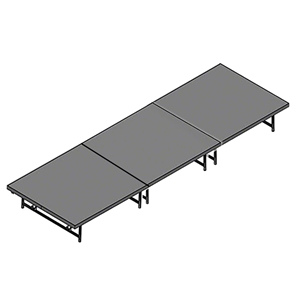 Staging 101 4x12 Portable Stage 24"-32" High (4x4 Units) 4x12, 12x4, 4 x 12 staging platform, stage deck, dual height, adjustable height