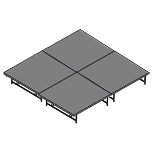 Staging 101 8x8 Portable Stage 16"-24" High (4x4 Units) 8x8x16, 8x8x24, 8 x 8, 64 sqft, 64 square foot stage, dual height, adjustable height