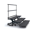 Staging 101 3-Tier Straight Folding Choral Riser with Guard Rail