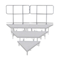Staging 101 Back Guard Rails for 3-Tier Wedge Seated Risers (2-pack)