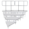 Staging 101 Back Guard Rails for 4-Tier Wedge Seated Risers (2-pack)