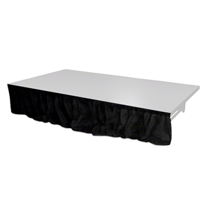 ProFlex 8x78" Black Stage Skirt (8x78") - ARCHIVED velcro, hook and loop, skirting, 8x78, 78x8, 78 skirt, drape, 78 inch tall skirts, 8 foot wide skirts