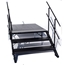 Staging 101 4' Wide Stairs with Handrail for 16"H-32"H Stages - SSTAIR4X3C-SSTAIR4X3I