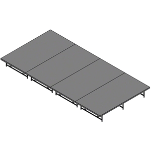 Staging 101 8x16 Portable Stage, 24"-32" High staging platform, stage deck, folding stage, 8x16, 16x8, 148 square feet, 4x32, 32x4,