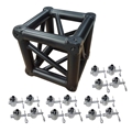 ProX F34 Square Truss 6-Way Matte Black Junction Block with 16 Half Conical Couplers