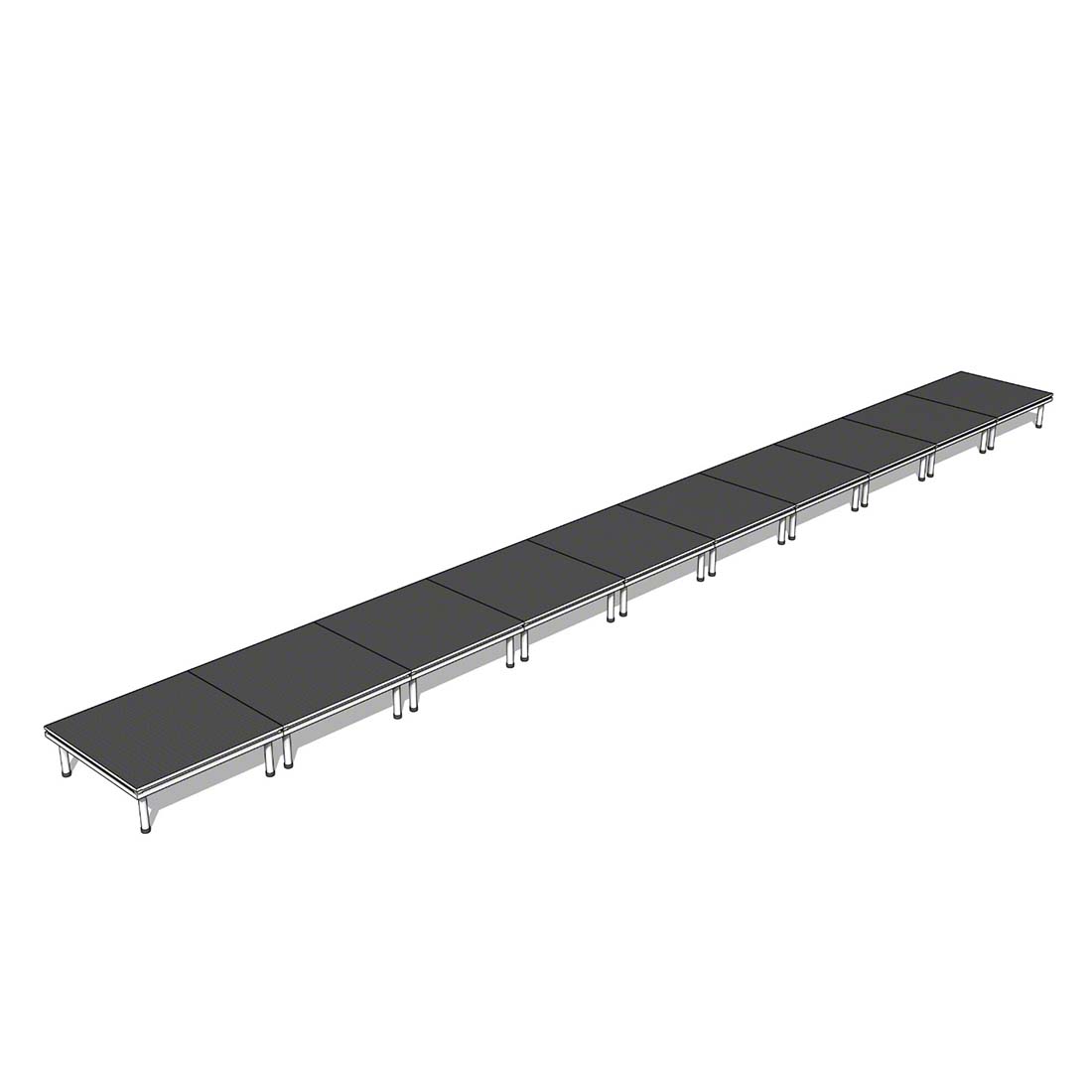 QuickLock Staging 4'x40' Indoor/Outdoor Stage System QLSTAGE440