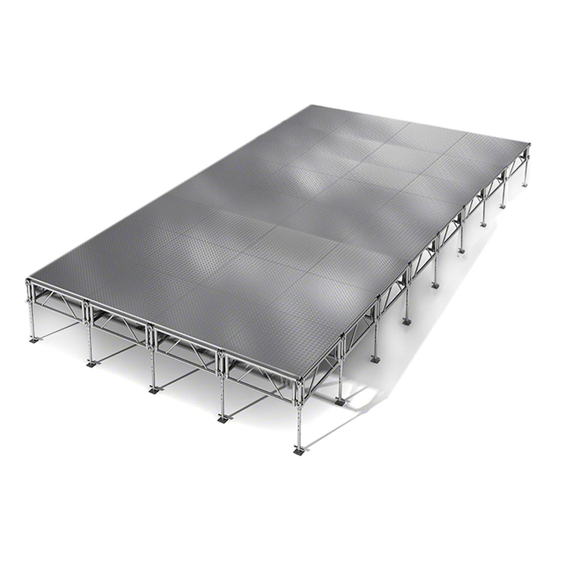All-Terrain 16'x32' Outdoor Stage System, 24"-48" High, Weatherproof Aluminum