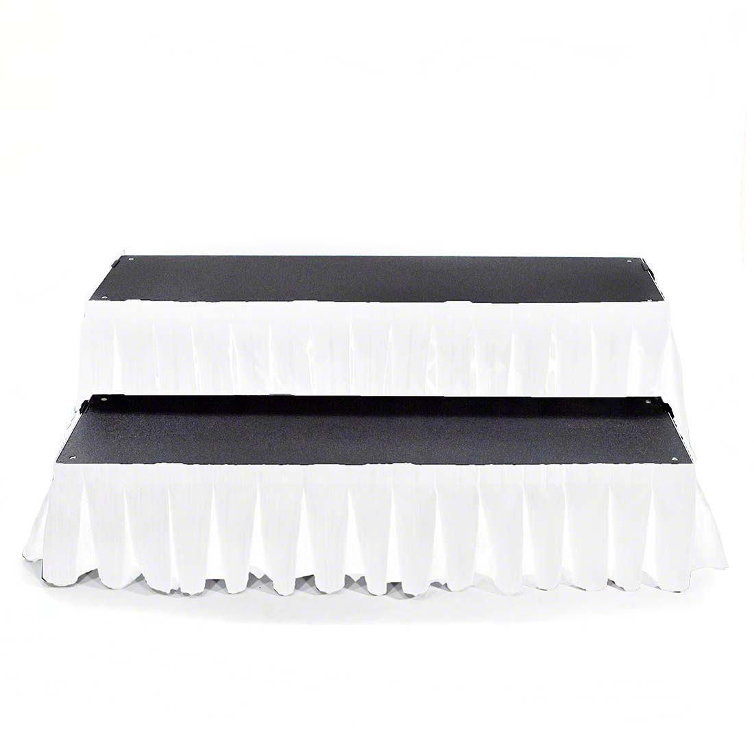Ameristage Box-Pleat Polyester Step Skirts for IntelliStage 3'W Stage Steps, 8